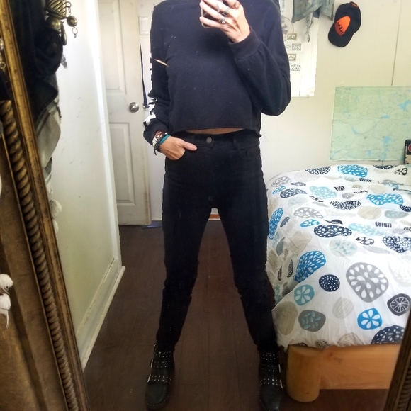 Cargo pant, cotton, black, slim - Picture 1 of 6